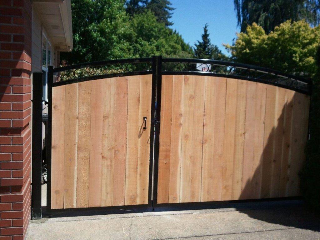 wood security gates